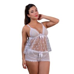 Babydoll Cachetero Minnie Blanco
